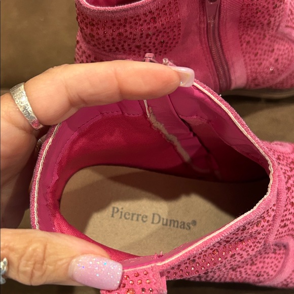 Pierre Dumas Fuchsia Rhinestone Ankle Boots - Picture 6 of 7